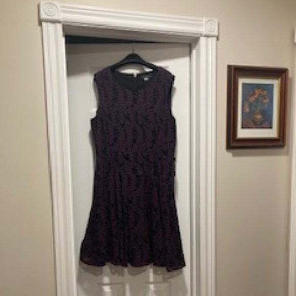 ⭐️⭐️ 2 x's Host Pick ⭐️⭐️ NWT - Tommy Hilfiger Purple Lace Overlay Dress -Sz 14* - Picture 3 of 7